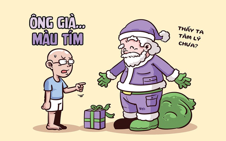 Ông già Noel màu tím