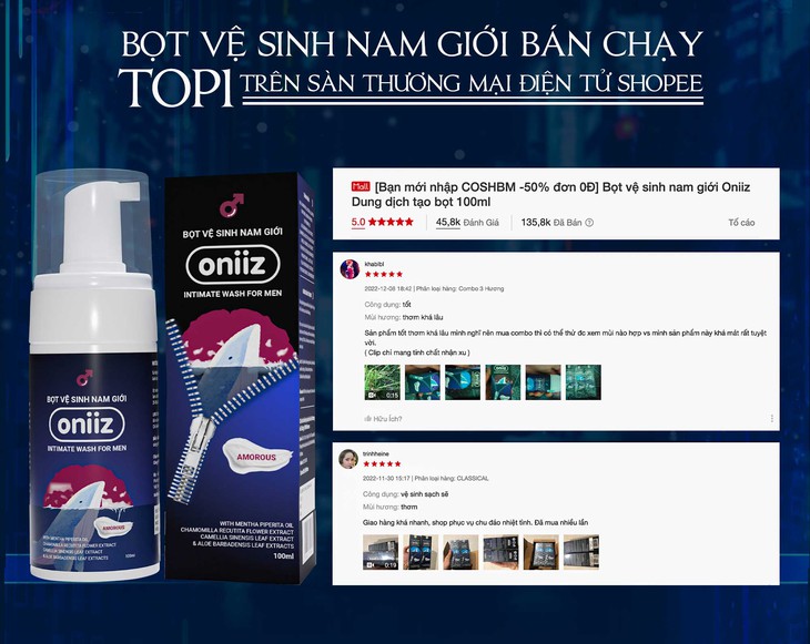 Bọt vệ sinh nam giới Oniiz - Giải pháp bảo vệ sức khỏe sinh sản cho nam giới - Ảnh 2.