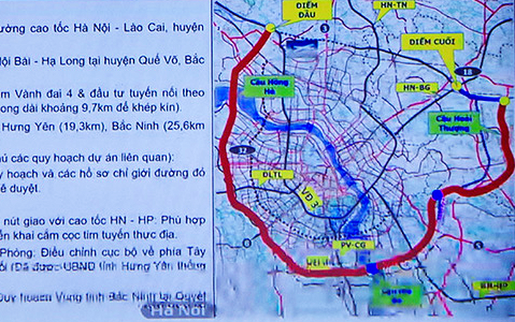 Hà Nội: Đường vành đai 4 dài 112,8km, 60% sẽ đi trên cao