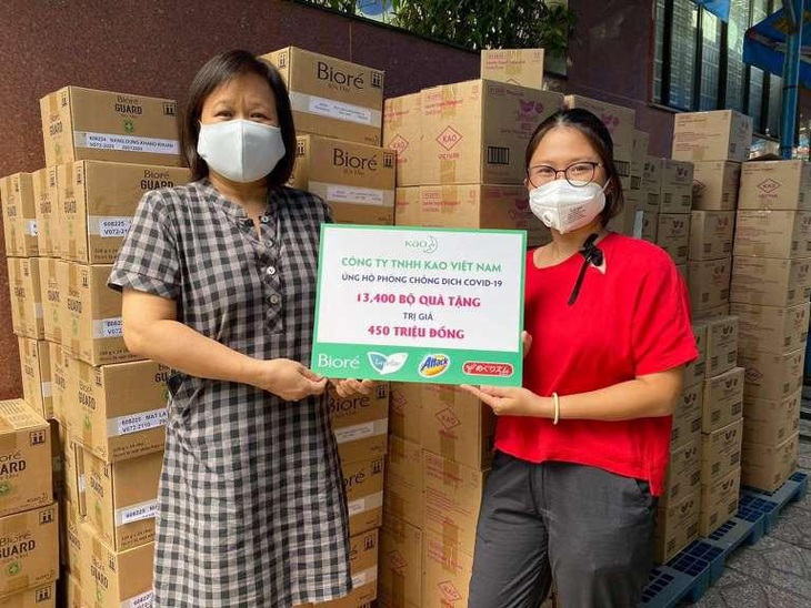 Chuyến xe kết nối sẻ chia của Kao Việt Nam đến tuyến đầu chống dịch - Ảnh 3. Chuyến xe kết nối sẻ chia của Kao Việt Nam đến tuyến đầu chống dịch - Ảnh 3.