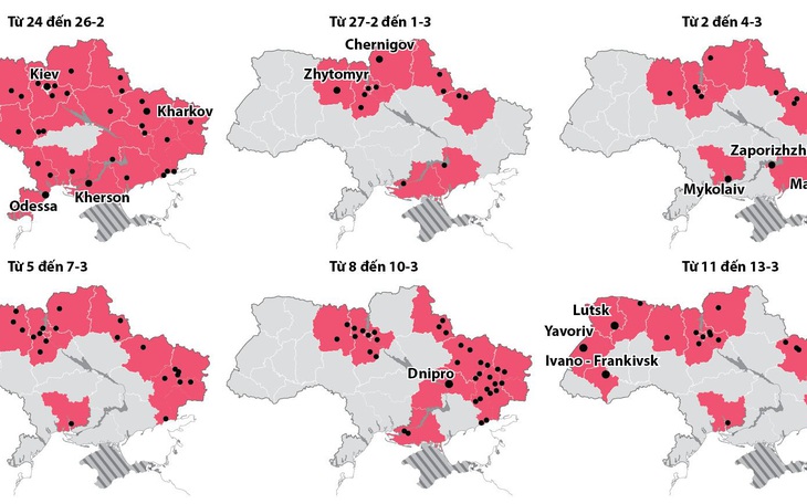 Mặt trận phía tây Ukraine nóng bỏng