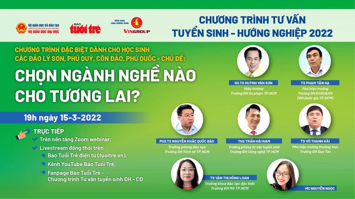 Tối 15-3: Chương trình tư vấn đặc biệt dành cho học sinh 4 đảo - Ảnh 1.