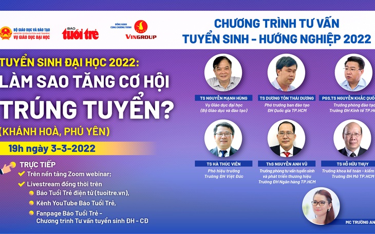 19h tối mai 3-3 tư vấn tuyển sinh: Làm sao tăng cơ hội trúng tuyển?