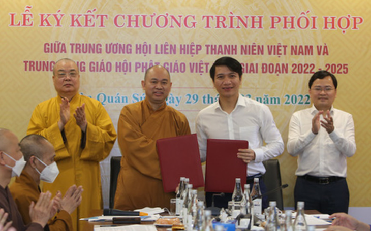 Vận động thanh niên phật tử tham gia tu bổ, tôn tạo cơ sở Phật giáo - Ảnh 1.