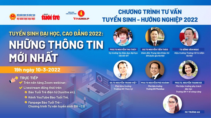 19h hôm nay 10-3 tư vấn tuyển sinh: Những thông tin mới nhất về tuyển sinh đại học, cao đẳng 2022 - Ảnh 1.