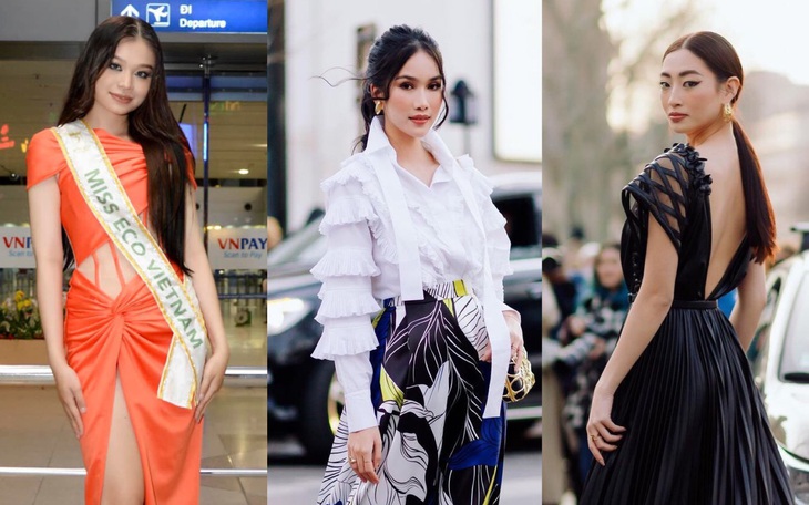 Thùy Linh, Phương Anh ấn tượng tại Paris Fashion Week; Hoài Phương đi thi Miss Eco International