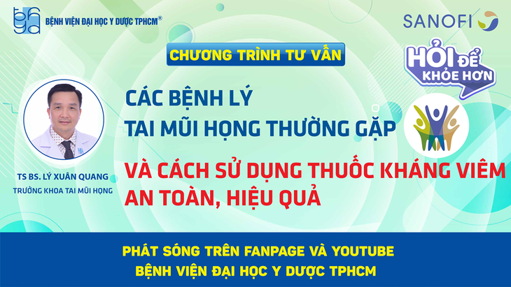 Tư vấn: Các bệnh lý tai mũi họng thường gặp và cách sử dụng thuốc kháng viêm an toàn, hiệu quả - Ảnh 3.