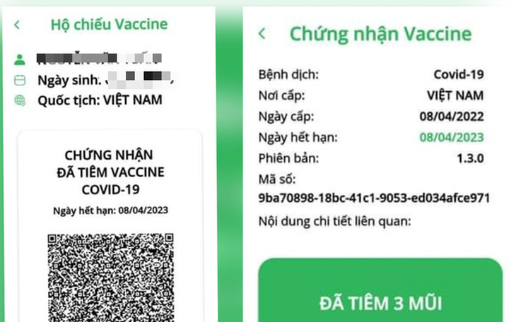 Đã cấp hộ chiếu vắc xin cho 500.000 người dân