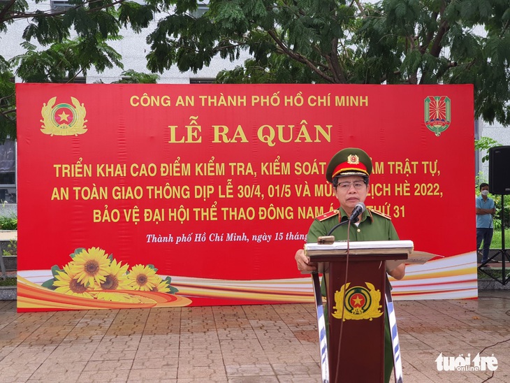 Công an TP.HCM ra quân đảm bảo giao thông dịp lễ và SEA Games 31 - Ảnh 1.