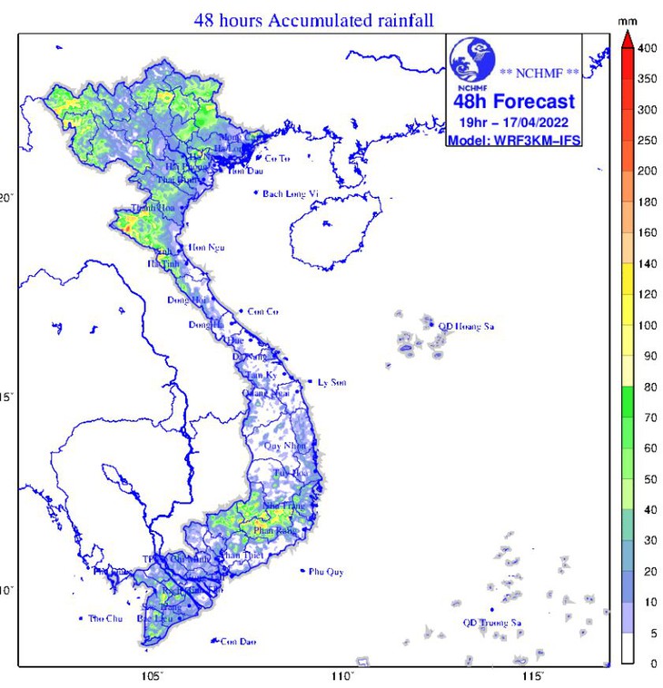 cảnh báo mưa