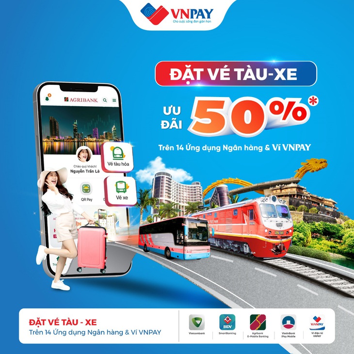 Tiết kiệm chi phí đặt vé tàu - xe trên ứng dụng ngân hàng và ví VNPAY - Ảnh 2.