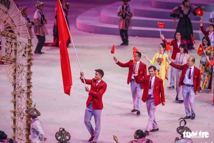 Nhiều lãnh đạo cấp cao tham dự lễ khai mạc SEA Games 31 trên sân Mỹ Đình - Ảnh 1.