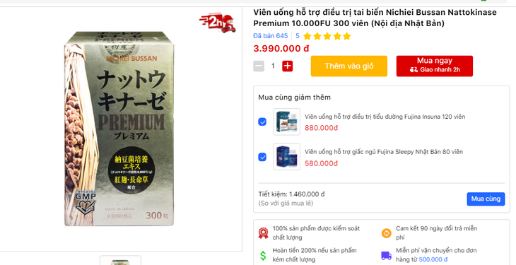 Viên hỗ trợ điều trị tai biến gần 4 triệu đồng/hộp bị cảnh báo quảng cáo sai sự thật - Ảnh 1.