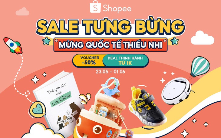 Mừng Quốc Tế Thiếu Nhi, Shopee giúp bố mẹ chọn quà chiều theo ý trẻ