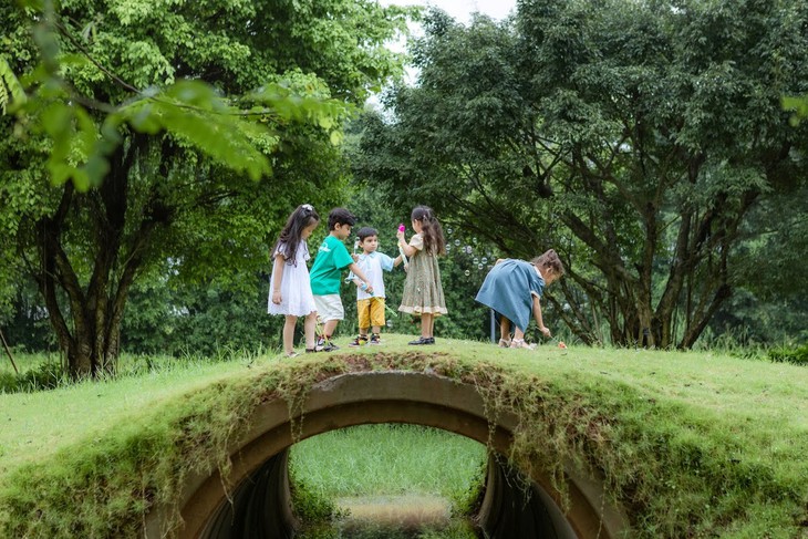 Sống ở Ecopark, trẻ có tuổi thơ gần gũi thiên nhiên - Ảnh 1.