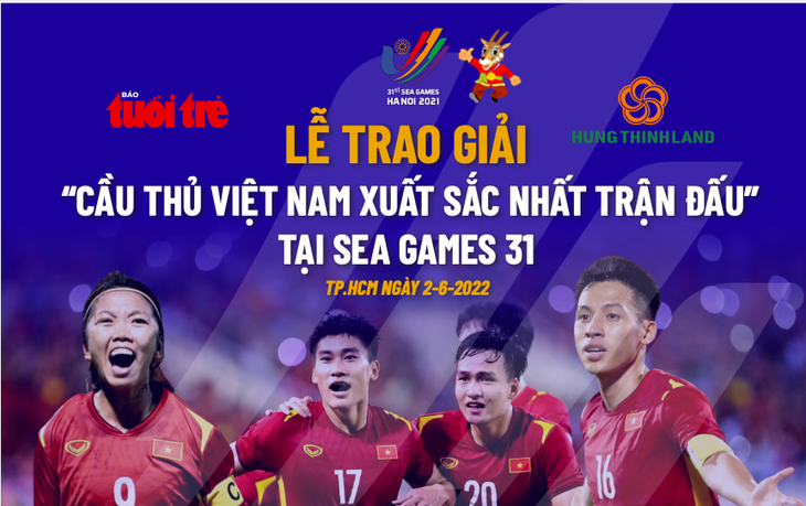 Ngày mai 2-6, trao giải cuộc thi dự đoán Cầu thủ Việt Nam xuất sắc nhất trận tại SEA Games 31 - Ảnh 1.