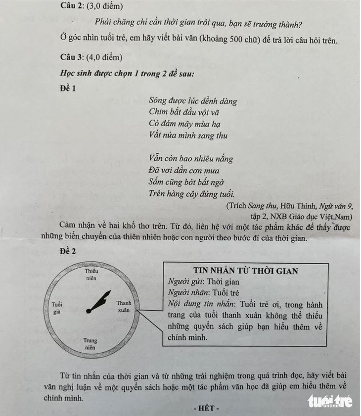 Đề thi văn vào lớp 10 TP.HCM: Thí sinh nói nhẹ nhàng, giáo viên: Không dễ lấy điểm cao - Ảnh 2.