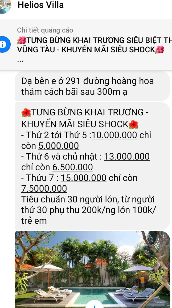 200 người đặt cọc qua mạng thuê Helios Villa ở Vũng Tàu, đến nơi là dãy quán lẩu, cà phê - Ảnh 1.