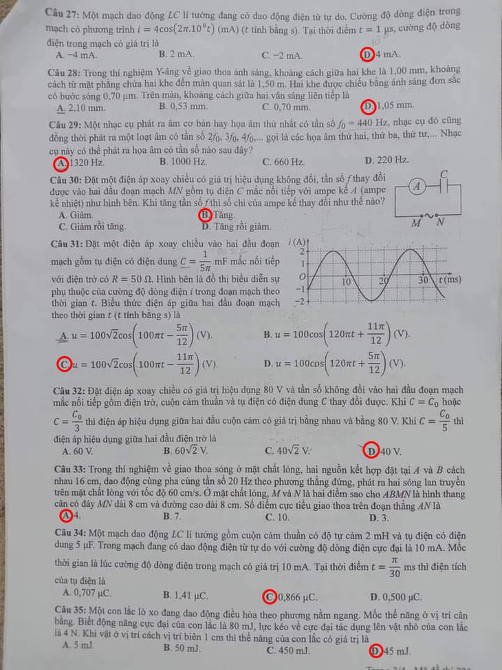 Gợi ý bài giải môn vật lý kỳ thi tốt nghiệp THPT 2022 - Ảnh 3.