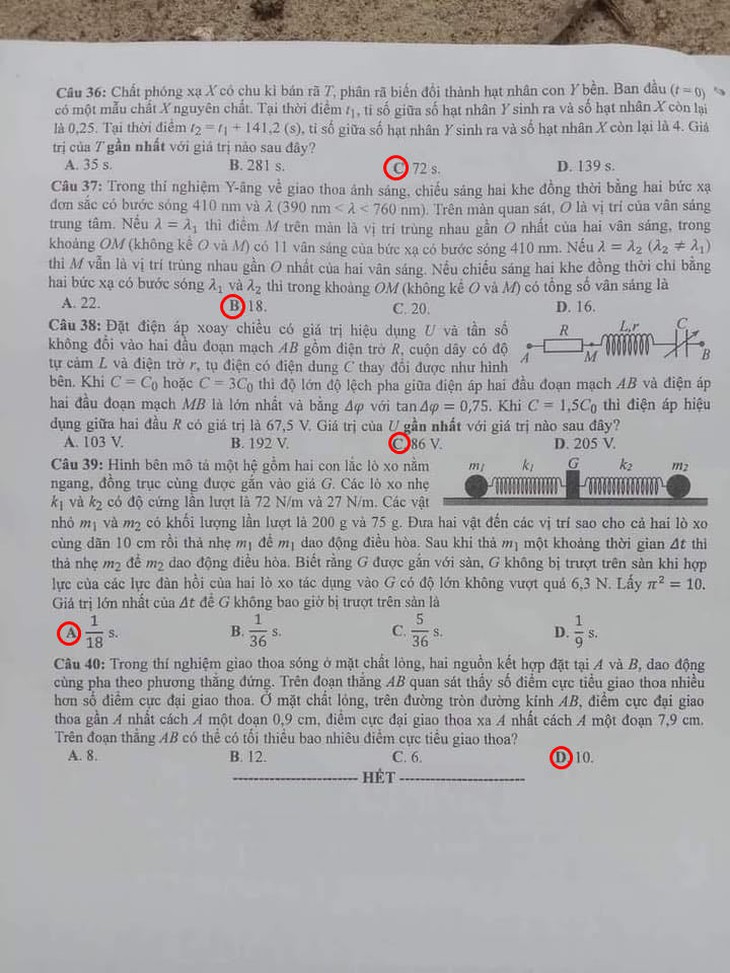 Gợi ý bài giải môn vật lý kỳ thi tốt nghiệp THPT 2022 - Ảnh 4.