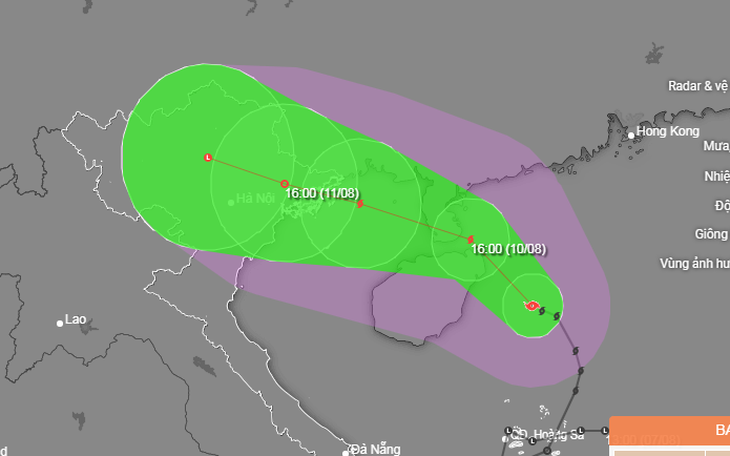 Bão số 2 có khả năng tăng cường độ, gió giật cấp 11
