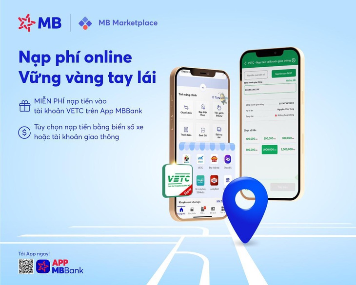 Miễn phí nạp tiền vào tài khoản giao thông VETC với App MBBank - Ảnh 2.