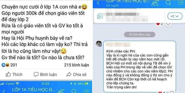 Hội phụ huynh kêu gọi cha mẹ góp 300.000 đồng, hơn càng tốt để ‘chọn giáo viên dạy tốt’ cho con - Ảnh 2.