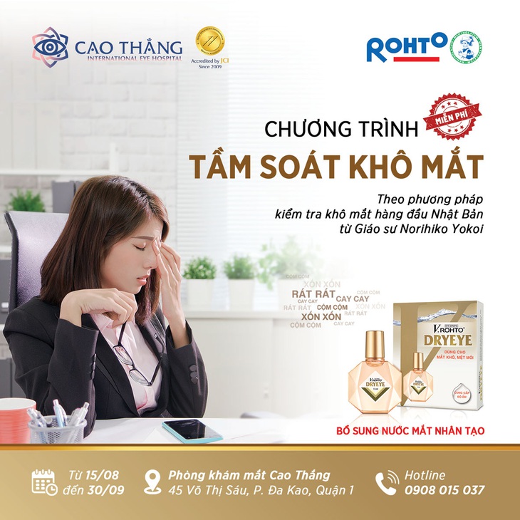 Tầm soát miễn phí bệnh khô mắt cho người lớn tuổi với phương pháp Nhật Bản - Ảnh 2.