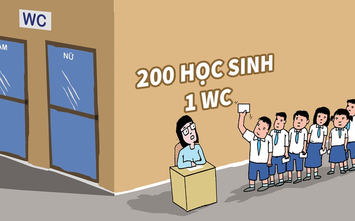 Nhà vệ sinh trong trường học: Vừa thiếu, vừa 