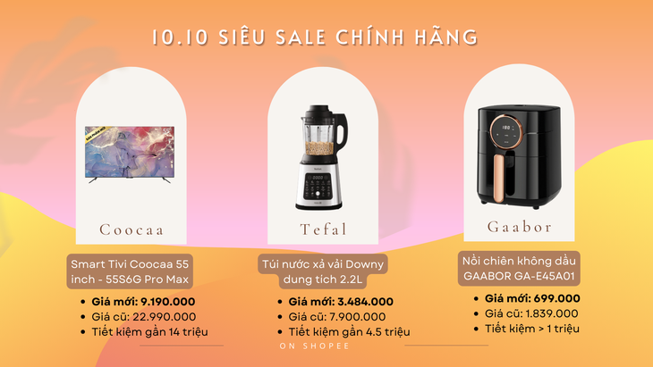 10.10 Siêu Sale Chính Hãng - Mua hàng hiệu siêu ưu đãi trên Shopee - Ảnh 2.