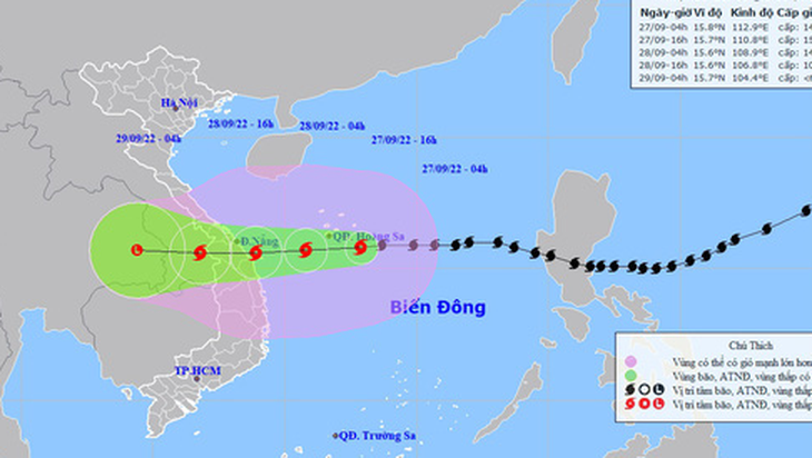 Bão số 4 mạnh lên cấp 14, khả năng còn mạnh thêm - Ảnh 1.