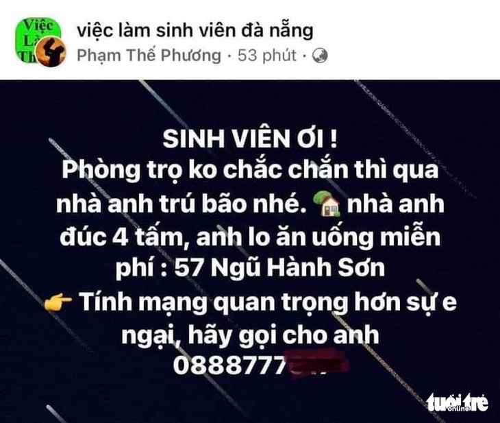 Nhiều người Đà Nẵng nhường nhà của mình cho người dân đến trú bão - Ảnh 3.