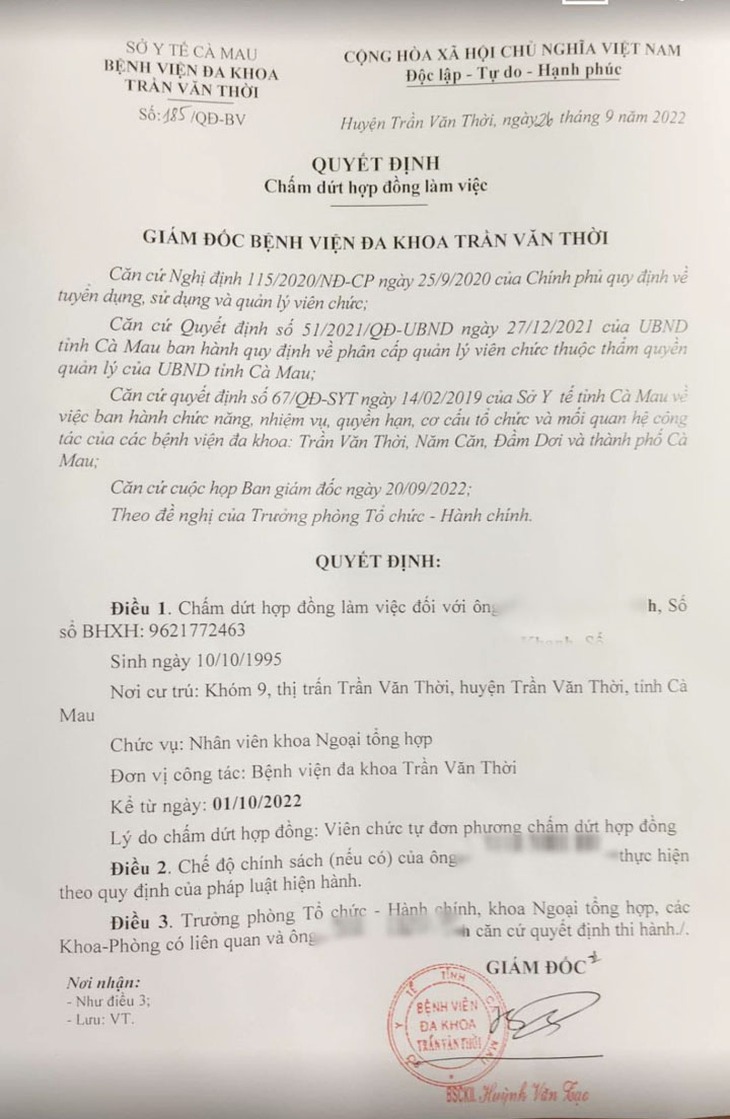 Vì sao bác sĩ K. nghỉ việc? - Ảnh 2.