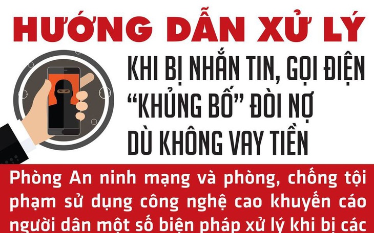 Infographic hướng dẫn xử lý khi bị nhắn tin gọi điện 