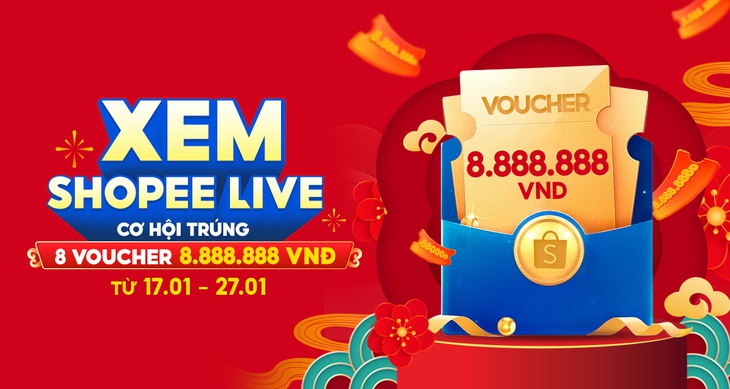 Đặt lịch xem Shopee Live nay từ hôm nay để giải trí xuyên Tết và săn voucher khủng