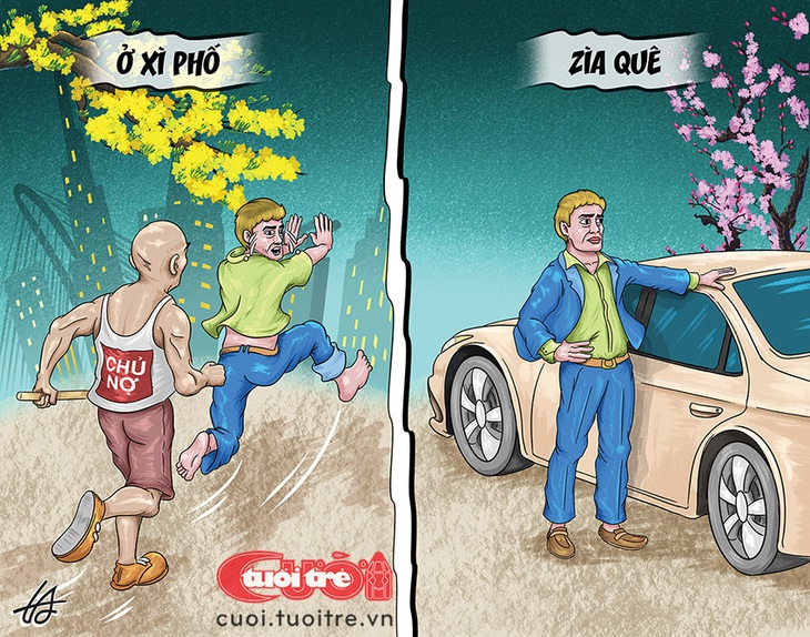 Về quê ăn Tết kèm... trốn nợ - Ảnh 1.