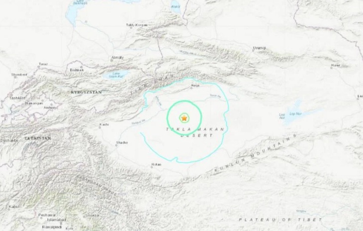 Động đất 5,8 độ ở Tân Cương - Ảnh 1.