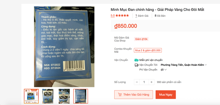 Shopee gỡ bỏ ‘thần dược’ sau khi Tuổi Trẻ phản ánh - Ảnh 1.