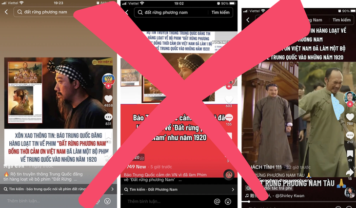 Tin giả liên quan đến phim &quot;Đất rừng phương Nam&quot; lan nhanh chóng mặt trên TikTok - Ảnh chụp màn hình