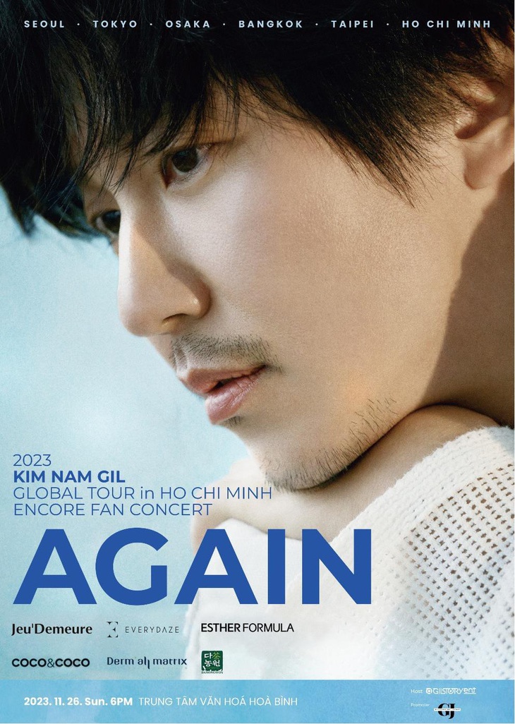 Poster show diễn của Kim Nam Gil tại TP.HCM