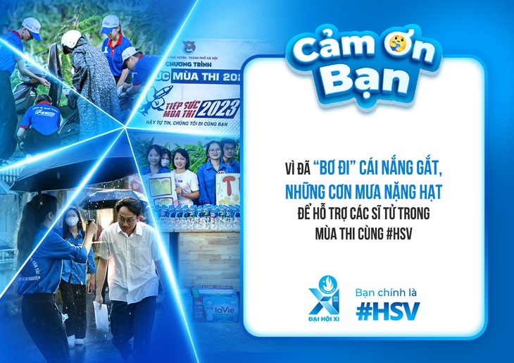 Lời cảm ơn dễ thương &quot;gây sốt&quot; trong cộng đồng sinh viên - Ảnh: Hội Sinh viên Việt Nam