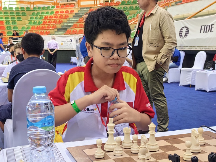 Kỳ thủ cờ vua Đầu Khương Duy vô địch U12 thế giới 2023 - Ảnh: FIDE