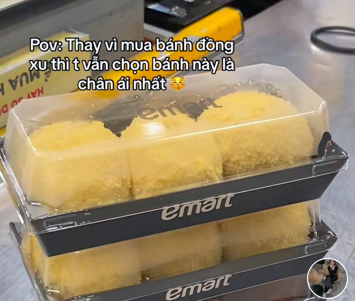 Clip đầu tiên về bánh custard gây bão TikTok đăng tải trên kênh quyh.thah ngày 11-10 thu về 1,4 triệu lượt xem - Ảnh chụp màn hình