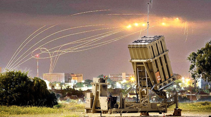 Hệ thống Iron Dome đánh chặn nhiều mục tiêu - Ảnh: sandboxx.us