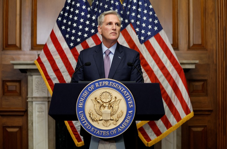 Cựu chủ tịch Hạ viện Mỹ Kevin McCarthy - Ảnh: REUTERS