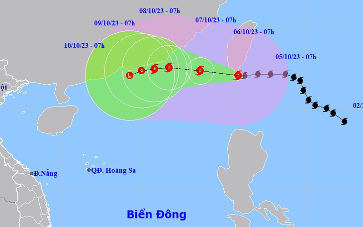 Bão Koinu mạnh cấp 14, giật cấp 17, chiều tối nay vào Biển Đông