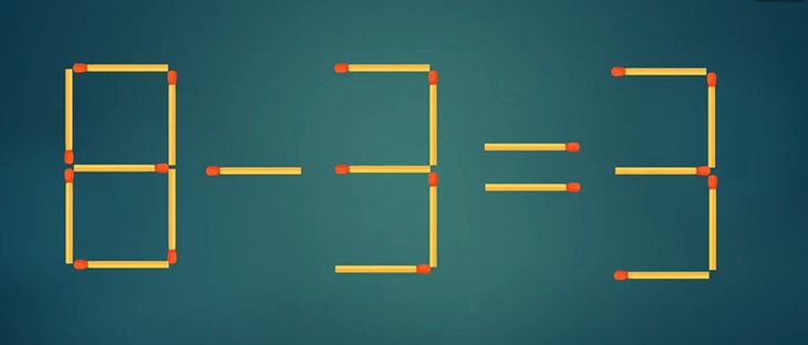 Thử tài IQ: Di chuyển một que diêm để 5x3=13-2 thành phép tính đúng - Ảnh 7. Thử tài IQ: Di chuyển một que diêm để 5x3=13-2 thành phép tính đúng - Ảnh 7.