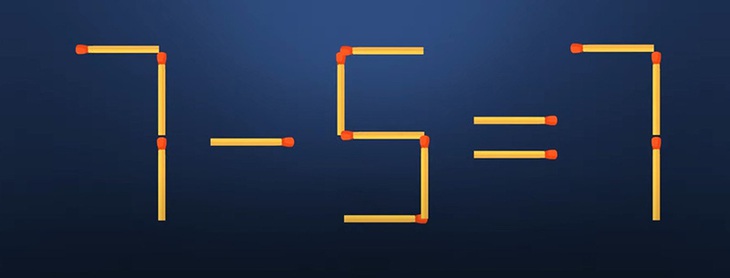 Thử tài IQ: Di chuyển một que diêm để 9-2=9-6 thành phép tính đúng - Ảnh 7. Thử tài IQ: Di chuyển một que diêm để 9-2=9-6 thành phép tính đúng - Ảnh 7.