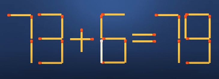 Thử tài IQ: Di chuyển một que diêm để 79+5=79 thành phép tính đúng - Ảnh 1.