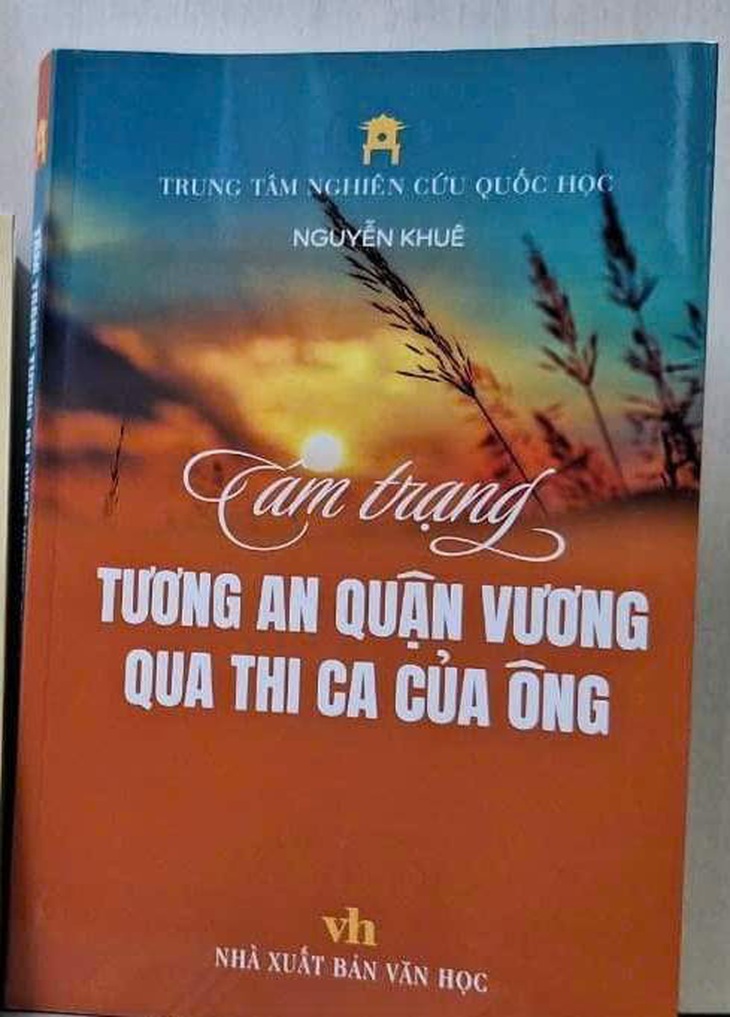 Quyển sách &quot;Tâm trạng Tương An quận vương qua thi ca của ông&quot; sẽ được giới thiệu trong buổi trò chuyện